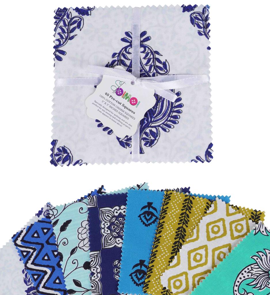 Предварительно вырезанная 5-дюймовая хлопчатобумажная ткань с принтом, квадраты для квилтинга, очаровательный набор, сделай сам, лоскутное шитье, ремесло-