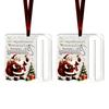 Holiday Party Hanging Decor 2Pcs Christmas Cash Gift Holder Ornament, Acrylic Money with Tree Decorations Santa Snowman Design, Pendant for