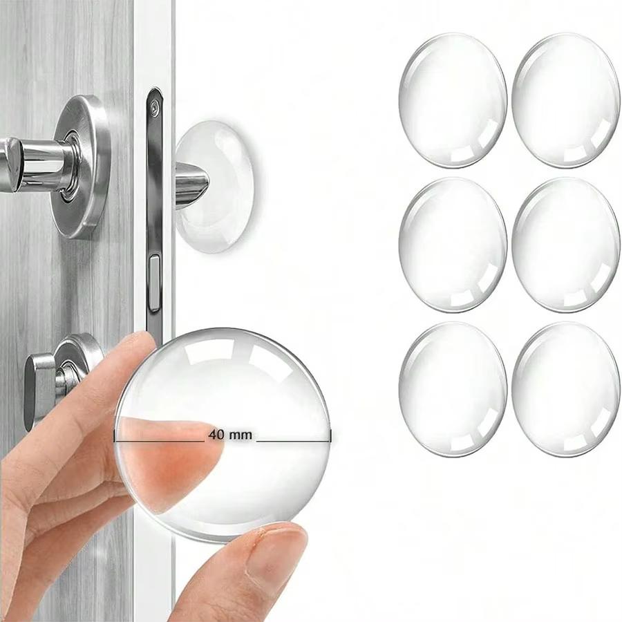 Door Stoppers Bumpers Handle Self Adhesive Silicone Drops Mute Anti-Shock Protection Porte Pad Home Decoration Wall Protection