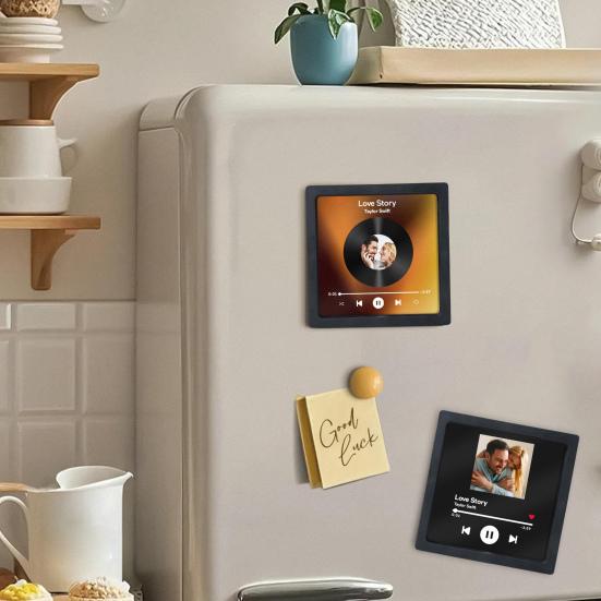 Музыкальный альбом Магнит на холодильник USB Перезаряжаемый музыкальный плеер Love Story Домашний офис Кухня Магнит на холодильник Украшение