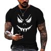New Street Parody Clothing 3D Printed Devil Pattern Casual Short Sleeved Custom Summer Men's Clothing Loose T-shirt Top