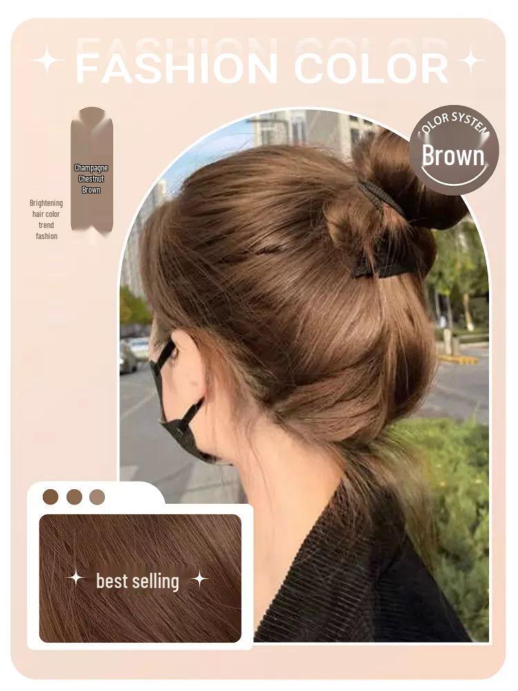 2026 Краска для волос: Серо-коричневый лен, цвет черного чая, с пользой для ухода за волосами