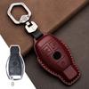 Leather Car Key Cover Case Fob For Mercedes Benz E300l C260l A200l C200l C180l Glc260 Gla200 CLS CLA CClass W202 Keychain