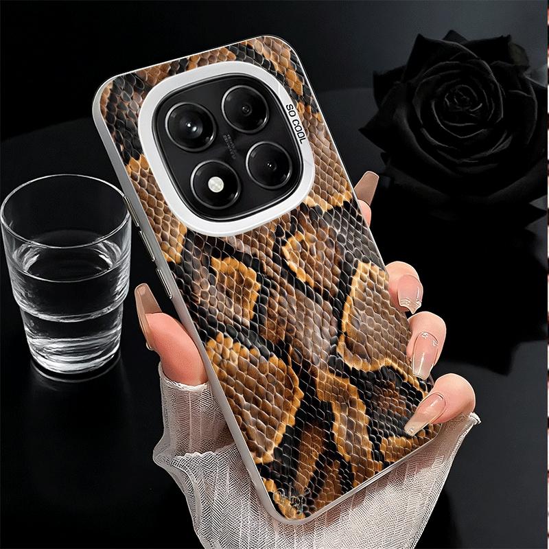 Модный чехол для телефона с рисунком под змеиную кожу, мягкий, для Xiaomi Redmi Note 13 14 15 Pro Plus 12S 12 11S 11 11T 10S 10, противоударный чехол Bac