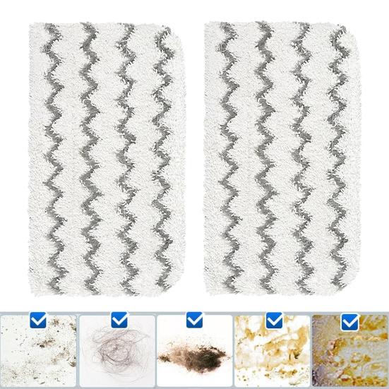 2 шт. Сменные насадки для паровой швабры Отличное водопоглощение Быстросохнущие Многоразовые накладки для паровой швабры для Shark S1000