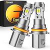 Forenner 9006 9005 Light Bulbs Combo, Ultra Brightness 6500K Cool White, 9005/HB3+9006/HB4 Fog Light Bulbs, 1:1 Size Front Fog Lamps, Play-N-Plug,