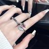 Кольцо Сяо Фэйлун Мужское И Женское Ретро Нишевый Дизайн Продвинутое Чувство Указательный Палец Кольцо-Стекляшка Регулируемое Кольцо