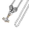 New 316L Stainless Steel Skull With Angel Wings Pendant Necklaces For Men Boys Gothic Hip Hop Biker Jewelry Gifts Dropshipping
