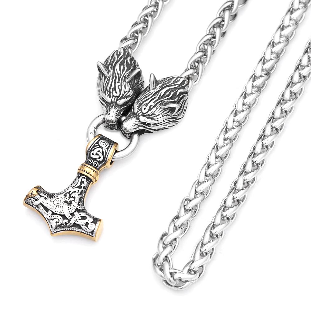 New 316L Stainless Steel Skull With Angel Wings Pendant Necklaces For Men Boys Gothic Hip Hop Biker Jewelry Gifts Dropshipping