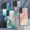 Роскошный крутой стеклянный чехол с мраморным узором для Samsung Galaxy S22 S20 FE S21 Plus, чехол для телефона S10 5G S9 Note 20 Ultra 10 Lite Shell