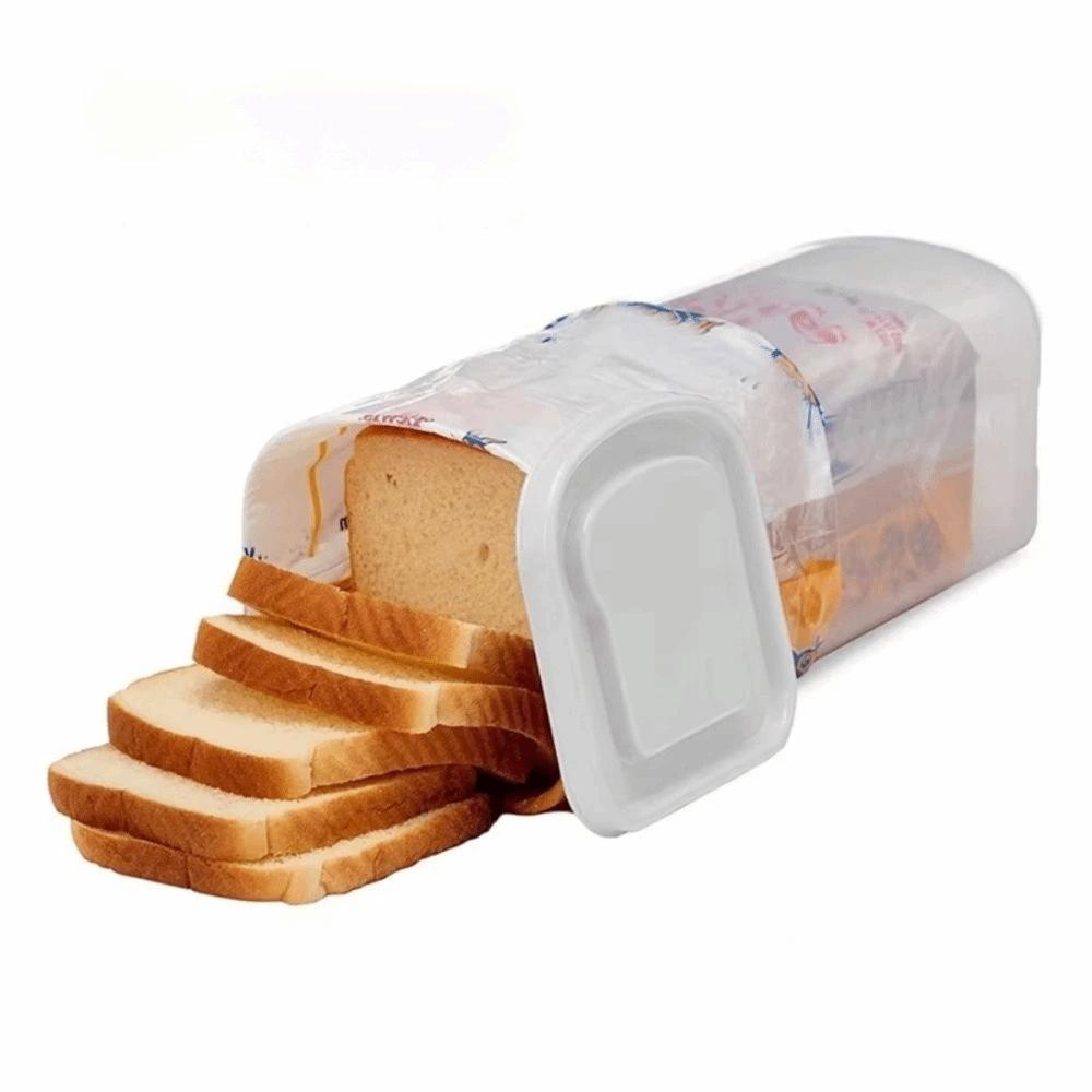 Leakproof Transparent Bread Dispenser Plastic Toast Storage Box Fresh Bread Storage