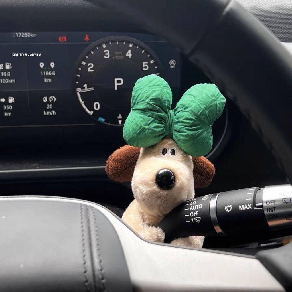 Tesla Girls Interior Screen Ornament: Master Dog Car Decoration for Center Console