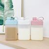 450ML Portable Reusable BPA Free Drink Bottle Plastic Flat Water Bottle Juice Cup