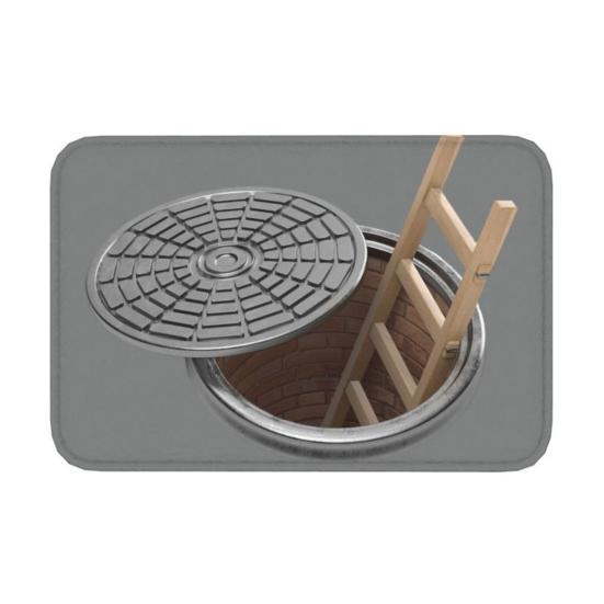 Yousheng 3D Бездонный коврик-люк Оптическая иллюзия Напольный коврик Нескользящий Визуальный коврик-обманка для прихожей, игровой комнаты, гостиной, для декора