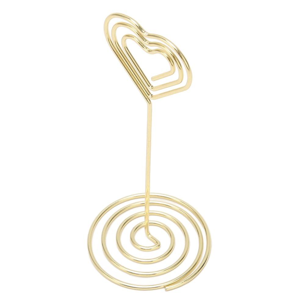 10Pcs Stable Base Place Card Holder Heart Shape Name Card Clips Name Card Holder Home Centerpiece