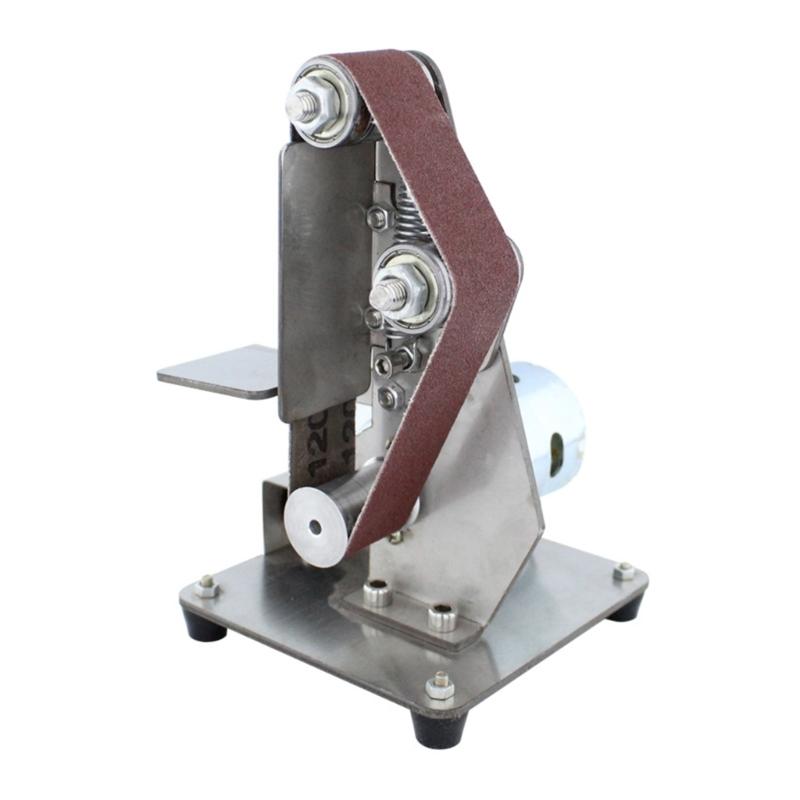 Компактный ленточный шлифовальный станок Малый инструмент для ленточной шлифовки Простой в эксплуатации для заточки и шлифовки с 7 настройками скорости