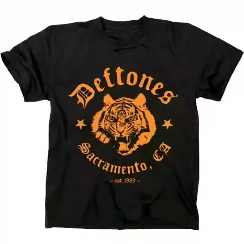 2025 Deftones Хлопковая Футболка с Изображением Певца и Группы Мужская Женская Хип-Хоп Рок Футболка Модная Футболка с Коротким Рукавом Летние Оверсайз Футболки Топы