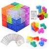 XMD Magic Cube Magnetic Blocks 3D Permanent Magnetic 3D Wiseman Magnetic Building Educational Toy Puzzle, Play, Puzzle, Blocks, Puzzle, Blocks, (Clear