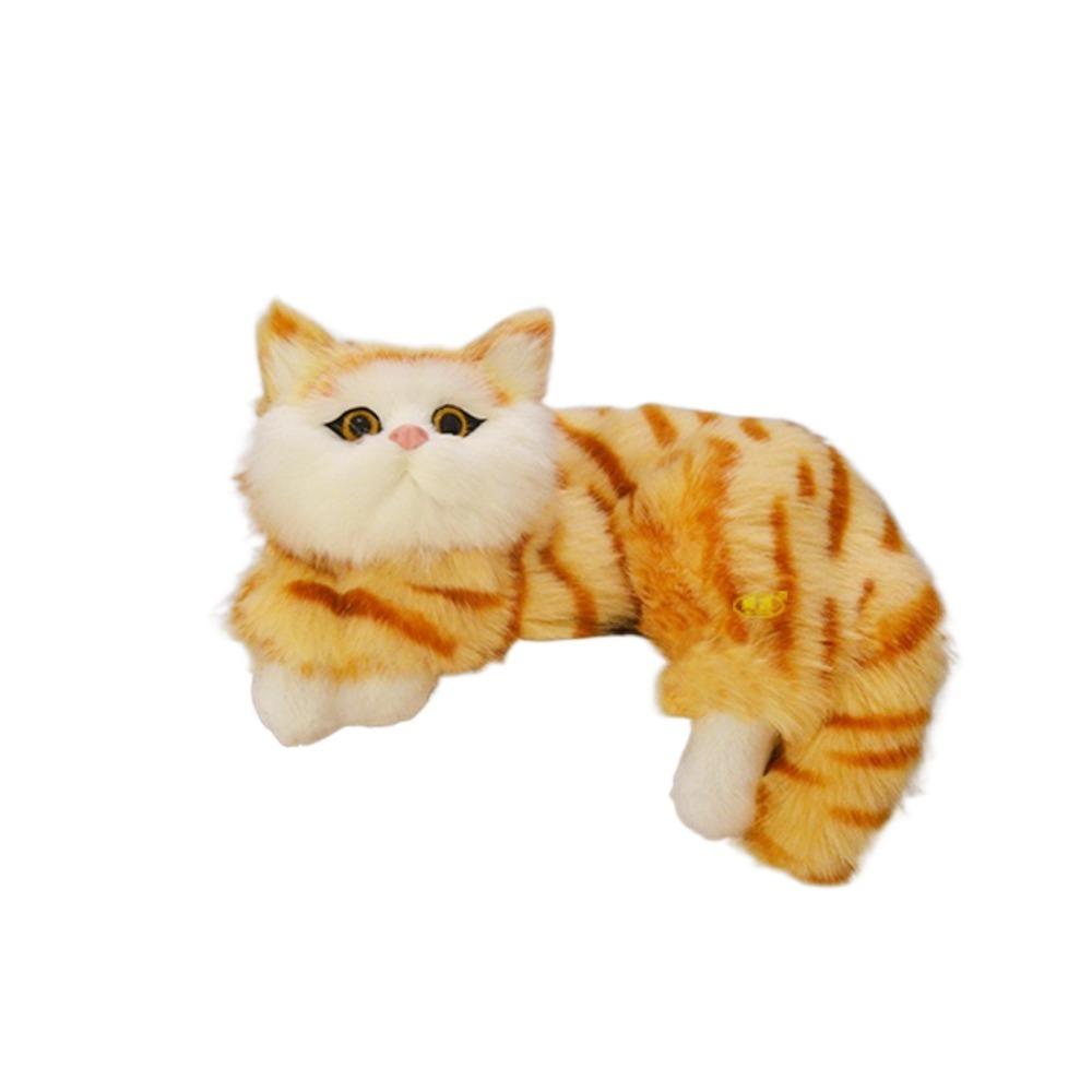 Furry Simulation Cat Hanging Ornament Realistic Fake Cat Model  for Desktop Decor