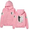 Attack On Titan Hoodie Anime Hoodies Plus Size Sweatshirts Cosplay Pullovers Loose Streetwear Winter Warm Mens Clothes Womens