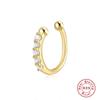 S925 Sterling Silver Geometric Water Drop Lightning Diamond Nose Ring Creative Nose Cuff Piercing Jewelry