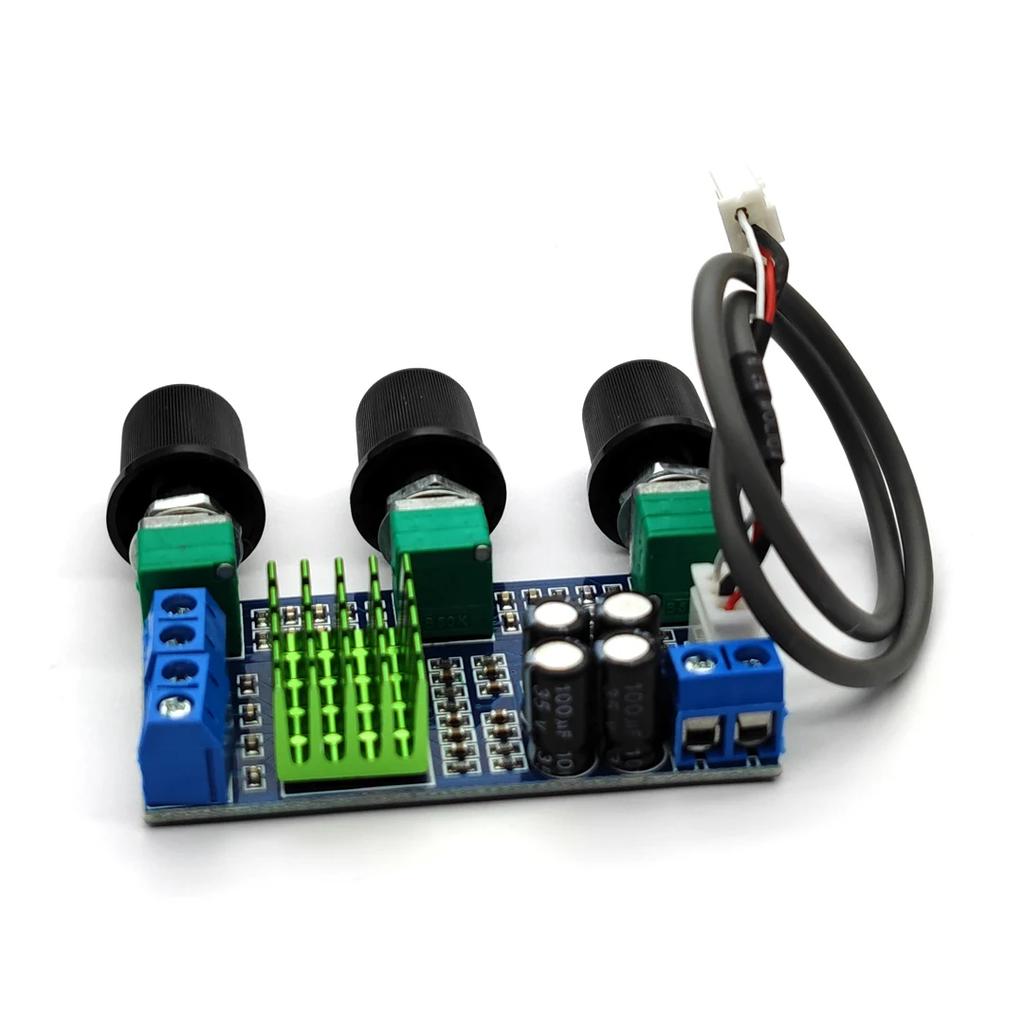 DC 12V К 24V 2X80W XH-M567 TPA3116D2 Двухканальная цифровая плата усилителя Регулировка высоких и низких частот Встроенный операционный усилитель