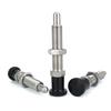 Black/Gold Aluminum Knob M16 Locating Pins Return Type/Self-Locking Stainless Steel Long Threaded Indexing Plungers With Nut