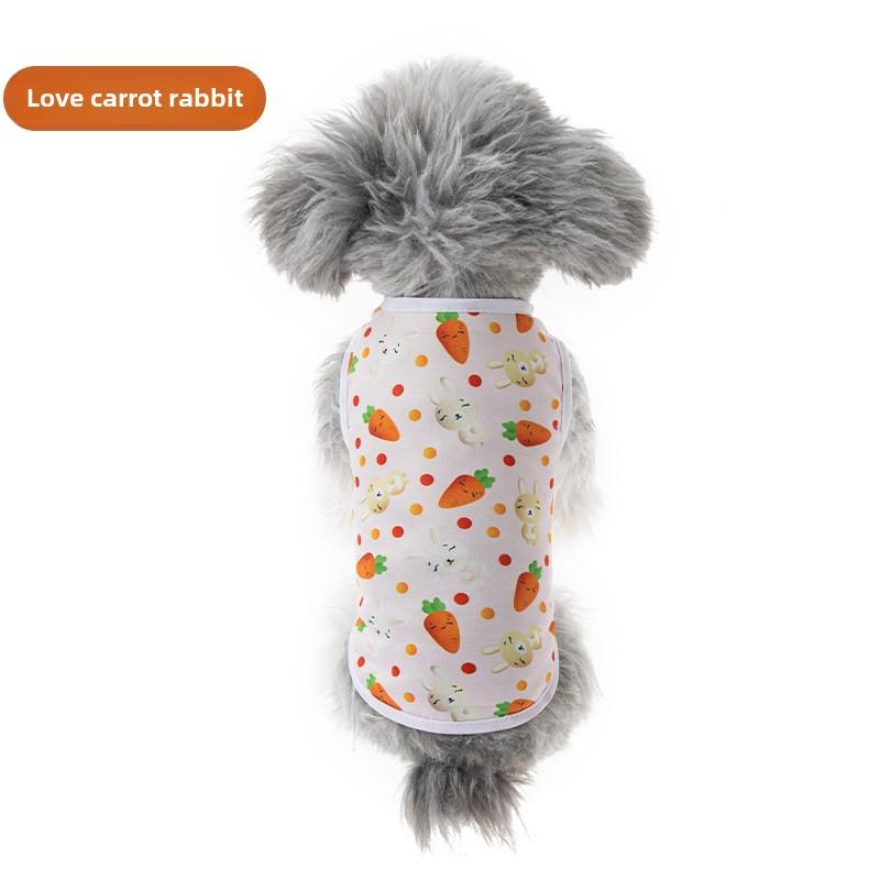 Жилет для питомцев с принтом щенка и собаки, мультяшный милый жилет, одежда для кошек, одежда для питомцев, жилет для собак