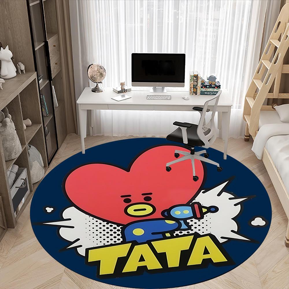 1pc Tata Character, BT21Chair Carpet for Office, Non-slip, Soft and Durable Office Rug for Interior Decoration, Perfect for Office yy250925217