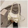2025 New Bow Shoulder Bag Simple and Fashionable Women's Underarm Bag Versatile Casual Crescent Bag Handbag