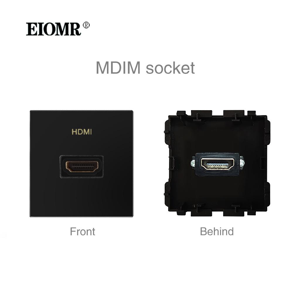 EIOMR A1 Series High-quality Plastic Panels Wall Switch EU French Electrical Outlets USB Type-C TV RJ45 Sensor Switch Module DIY