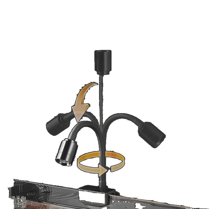 Мини-прожектор с питанием от USB для маленьких аквариумов - Светодиодная лампа-клипса в южноамериканском стиле для акваскейпинга и ручьевых аквариумов