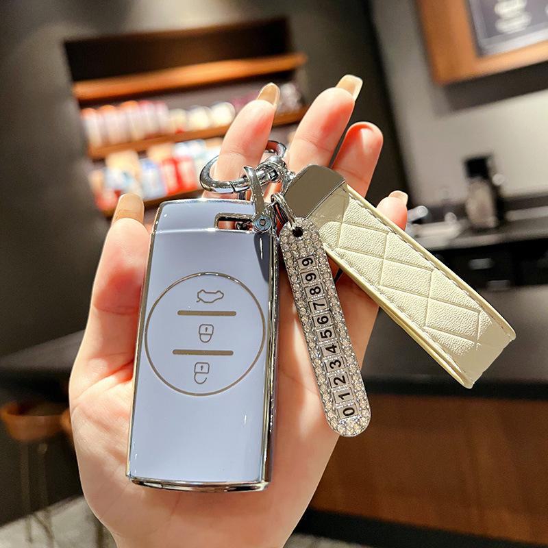 Чехол для ключа Chery Xingtu TX Tiggo 7 для 21 модели — высококачественный чехол с пряжкой для автомобилей Zhuifeng Lingyun Lanyue LX, 3X и 5X.