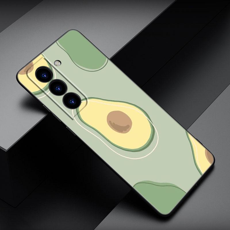 Милый мультяшный авокадо эстетический чехол для телефона Samsung Galaxy S22 Pro S21 S20 FE Ultra S10 Lite S10 S10E S9 S8 Plus черный чехол