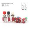 5Pcs 3Pin 6Pin C-NO-NC 6mm Mini Momentary Automatic Return Push Button Switch (ON)-OFF 5A125V/2A250V Toggle Switches