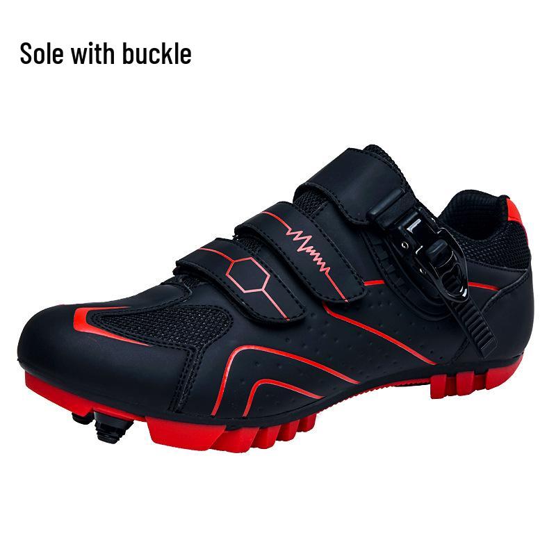 Unisex Reflective Self-Locking Cycling Shoes with Non-Slip Hard Sole for Road and Mountain Biking