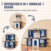 Kitchen Playset Kids Pretend Cooking Play Toy 74 Piece Accessories Blue