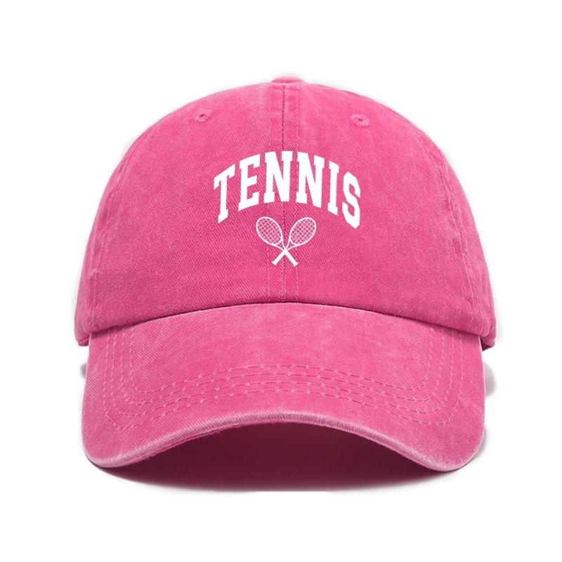 1pc Retro Tennis Racket Printted Baseball Caps for Women,Casual Outdoor Adjustable Driver Caps Suitable for Spring and Summer