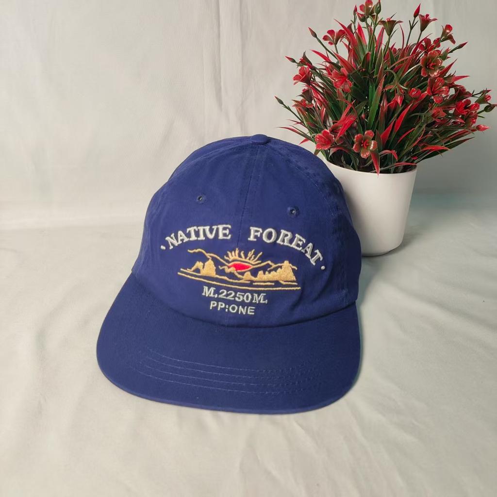 Popular embroidered letter flat-brimmed hat men's and women's show wisdom soft top thin sunshade retro baseball cap versatile