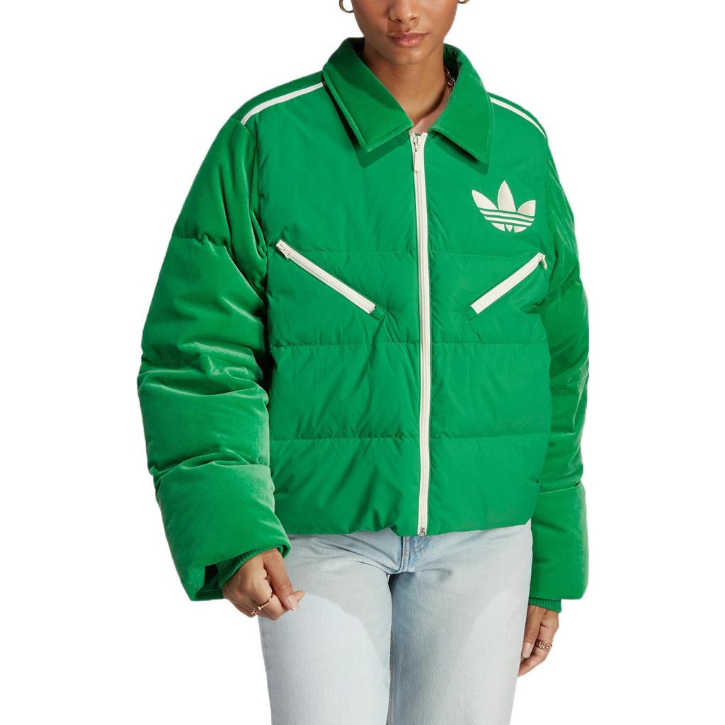 Adidas Originals Trefoil Collection Outfit Down Jacket Winter Women's Green IB2027