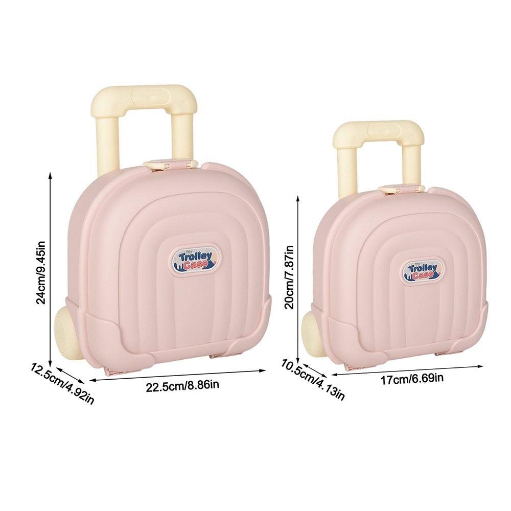 Rolling Wheel Rolling Storage Case Mini Toy Organizer Gifts Mini Luggage Box