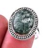 Natural Seraphinite Gemstone 925 Solid Sterling Silver Jewelry Ring Size 8 c8M86