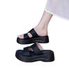 Thick-bottomed cool slippers women's summer wear 2025 new fashion muffin bottom beach versatile comfortable soft bottom
