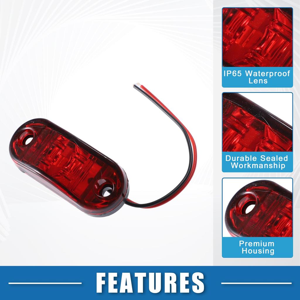 ABSOPRO Передние Задние Боковые Габаритные Огни Водонепроницаемые Наружные Овальные Позиционные Фонари для Грузовика