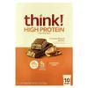Think!, High Protein Bar, Creamy Peanut Butter, 10 Bars, 60G (2.1Oz) Each