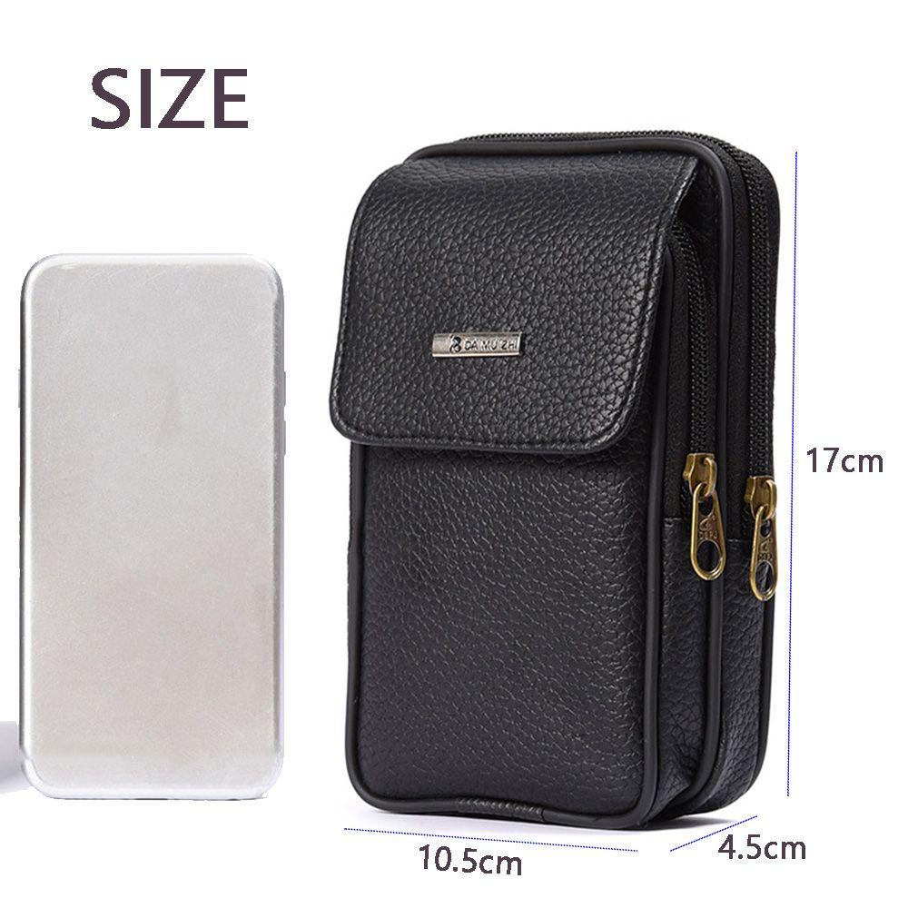 Waterproof Travel Sport PU Leather Phone Pouch Bum Belt Pack Small Waist Bag