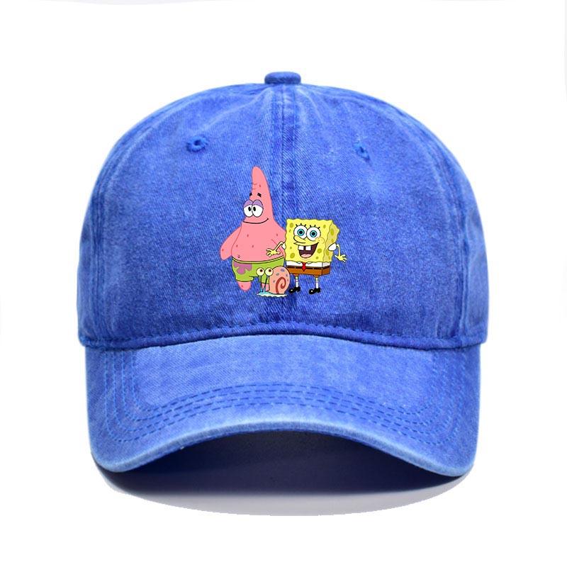 Fashion Cute SpongeBobs Baseball Cap Movie Cartoon Role Adult Unisex Women Sport Casual Sunshade Adjustable Anime Peaked Mesh Hat