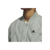 Adidas Solid Color Logo Outdoor Warm-Up Training Casual Down Jacket Unisex Outerwear Green Grey IW0776