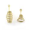 MNFT 200Pcs/Lot Olive&Horn Shape Spiral Spring for Explosion Fishing Hooks Stainless Steel Fishing Bait Accessories