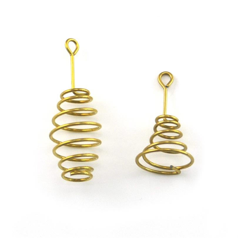 MNFT 200Pcs/Lot Olive&Horn Shape Spiral Spring for Explosion Fishing Hooks Stainless Steel Fishing Bait Accessories